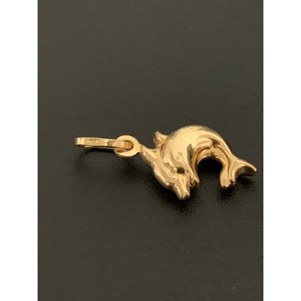 18K Gold Pendant Dolphin 1.24 grams - Picture 7 of 12